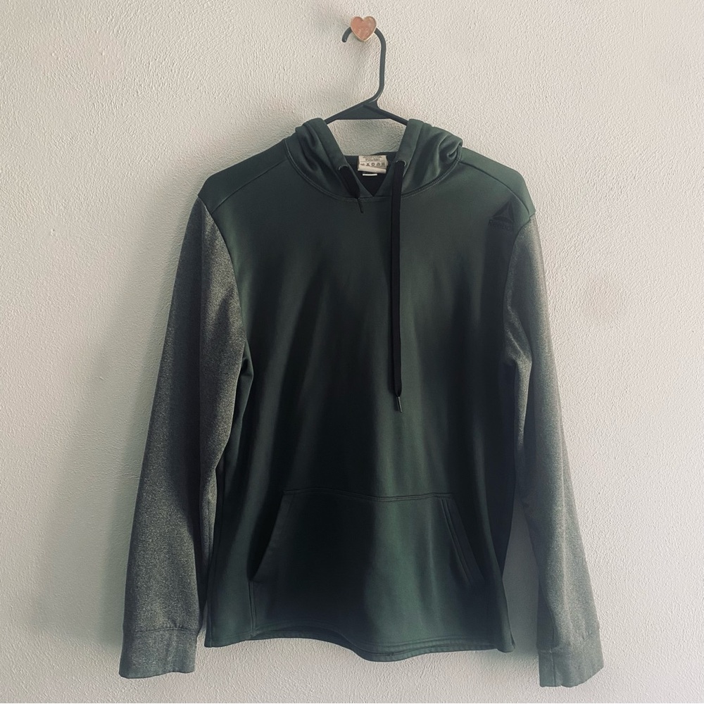 Reebok green colorblock hoodie sweatshirt